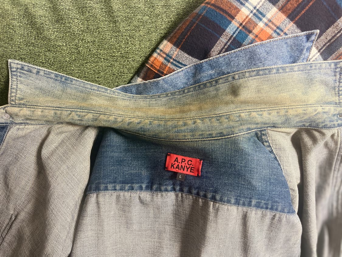 칸예 x apc 아페쎄 데님 워크 셔츠 자켓 L 상품이미지9