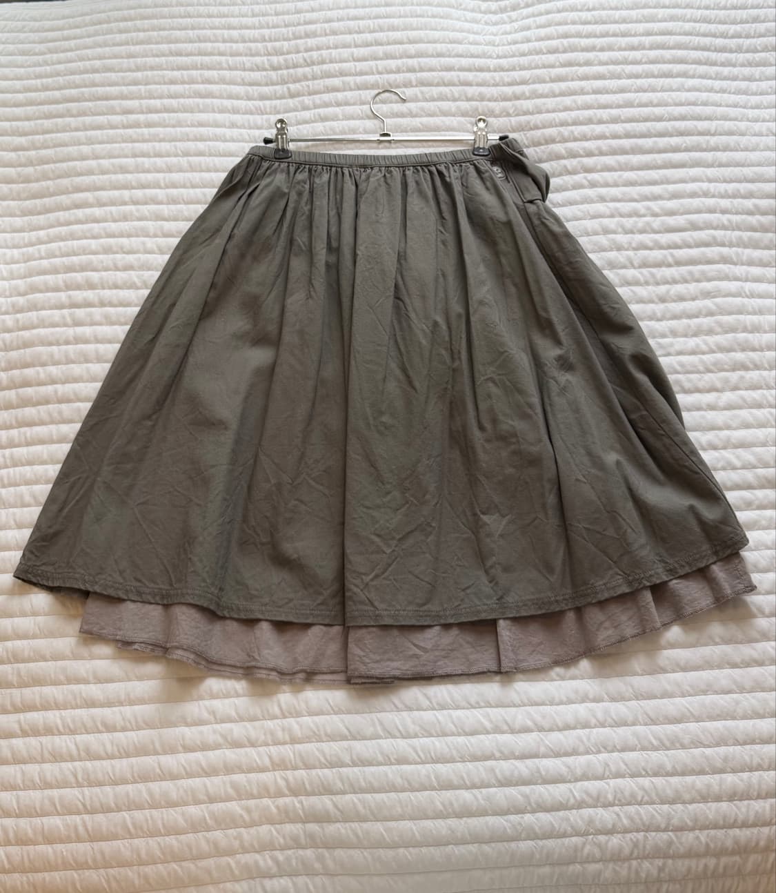 코이세이오 STRAP SHIRRING SKIRT ASH BROWN 상품이미지4
