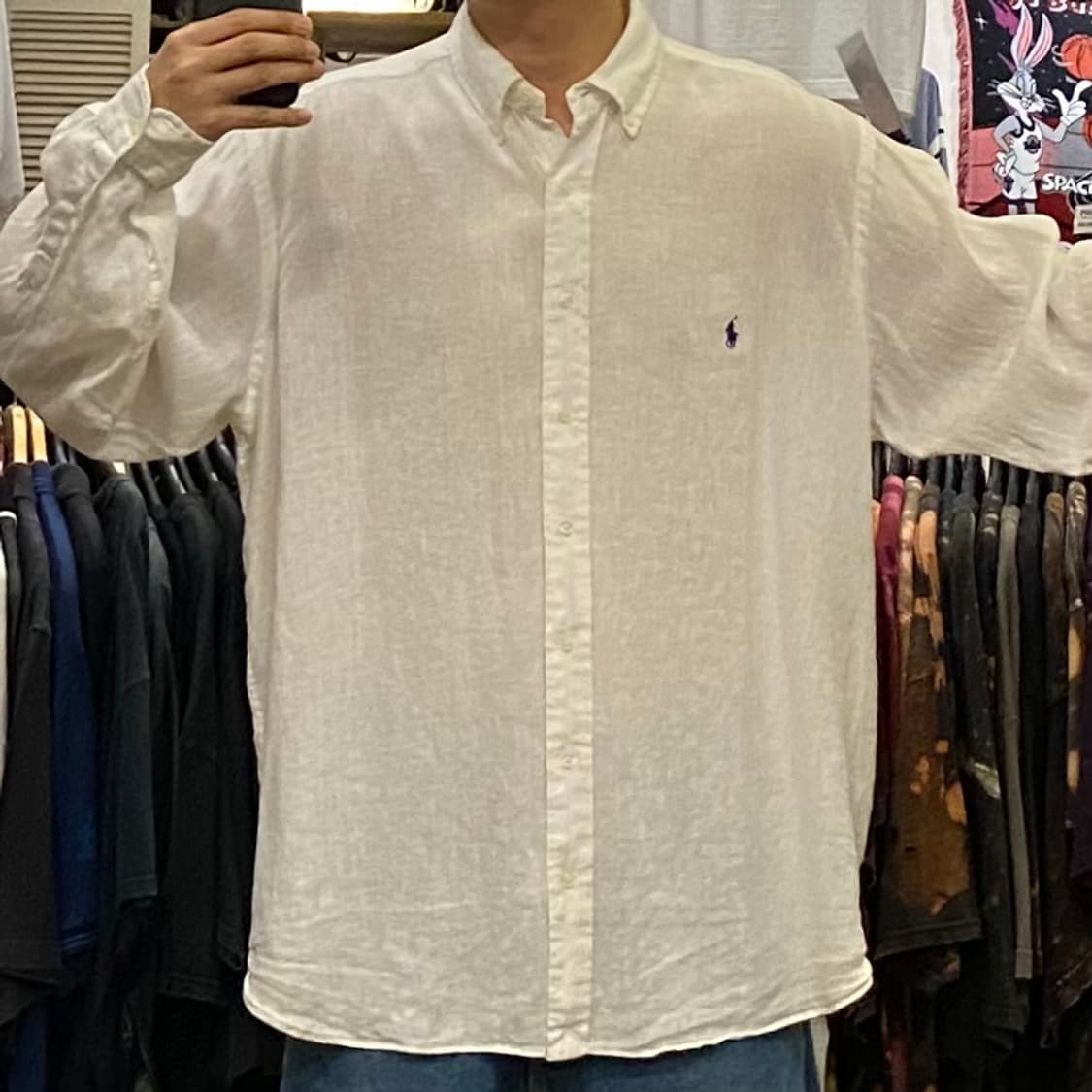 새상품급 00s USA 폴로랄프로렌 정품 린넨셔츠 상품이미지3
