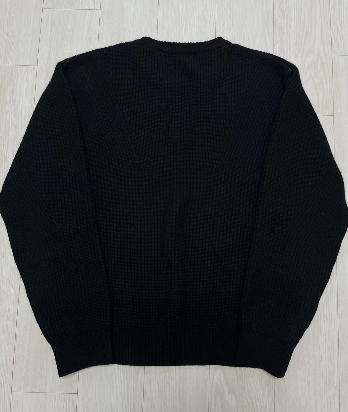 M)쿠어 캐시팝 트위드 크루넥 니트 (블랙) 상품이미지2