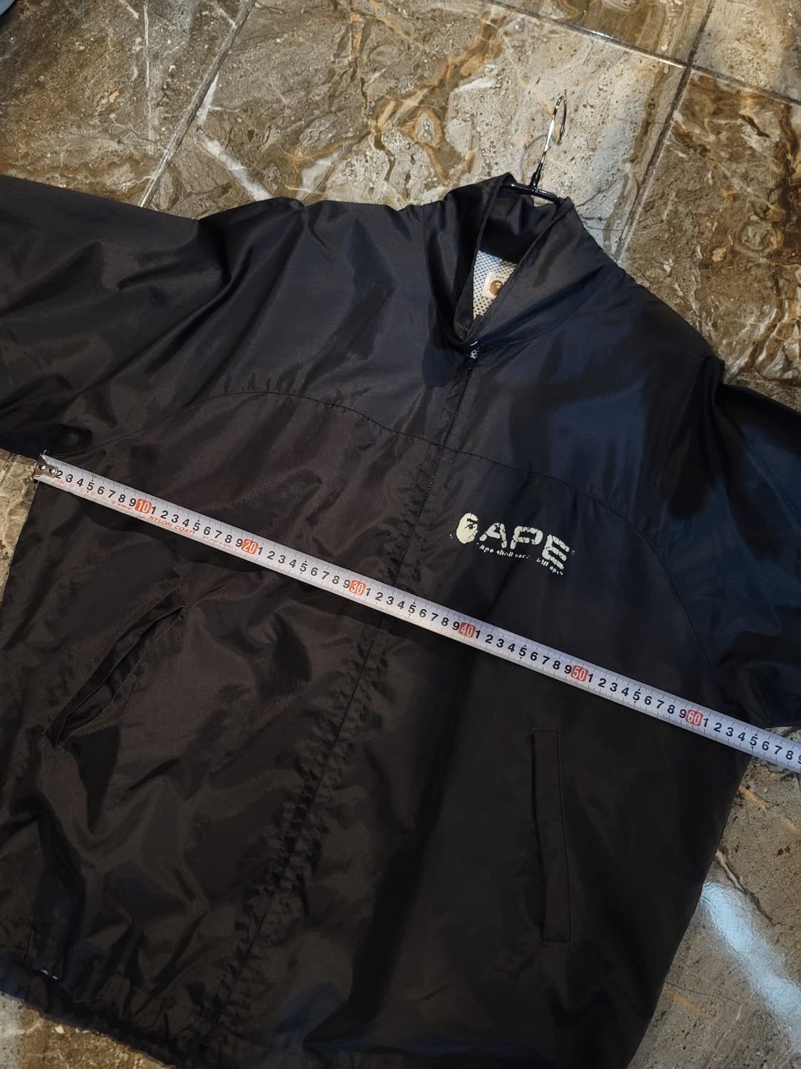 90's~ og bape 레어 블랙 윈드브레이커 셋업 (2way) 상품이미지4