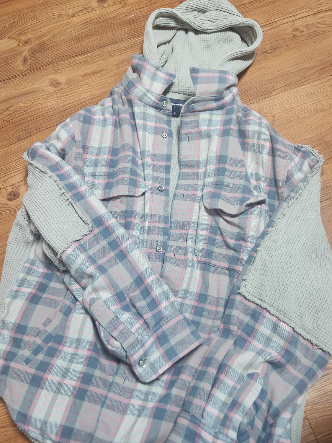 디스이즈네버댓 체크 후드 상품이미지1