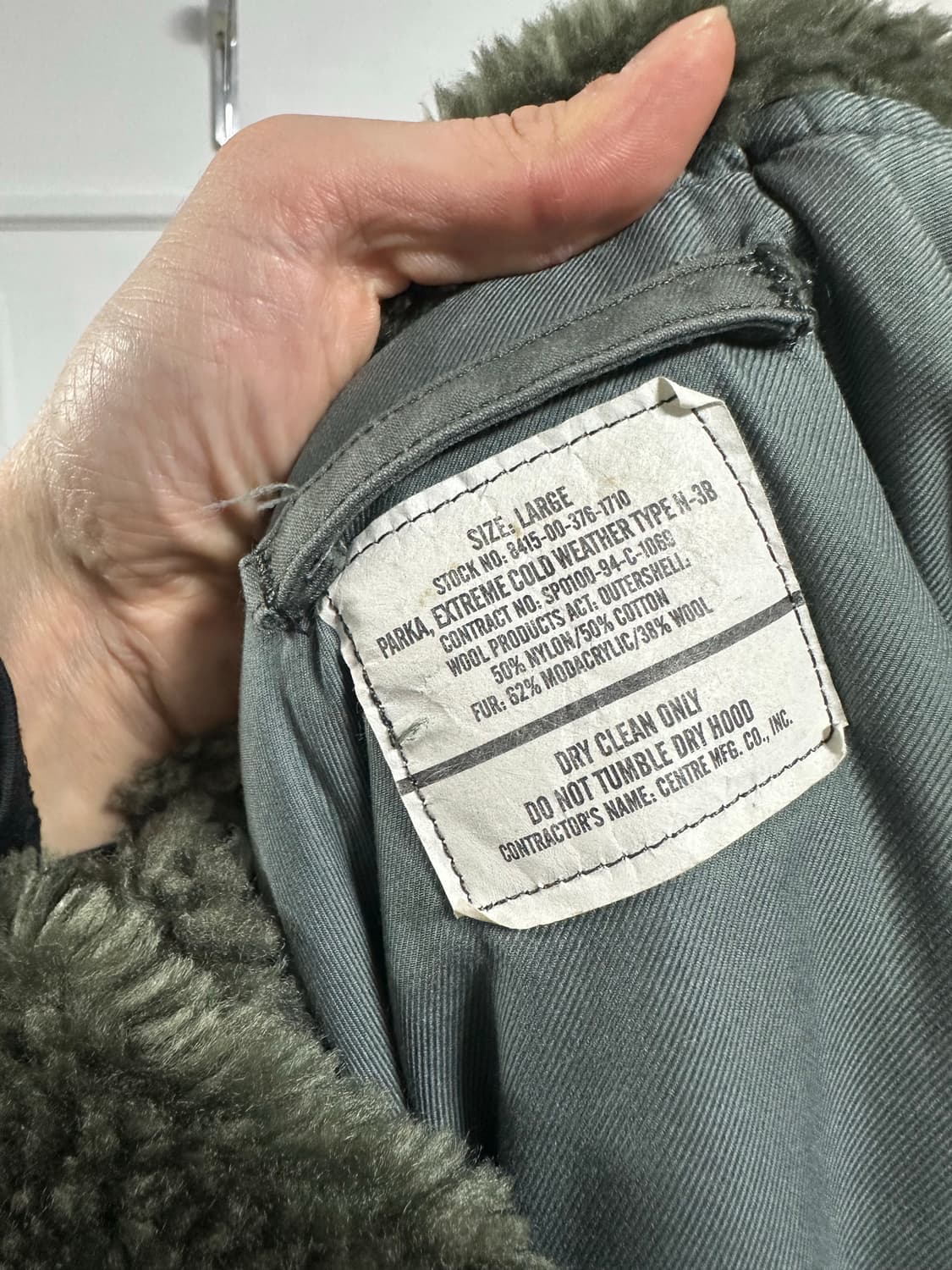 미군 N3B 파카 상품이미지5