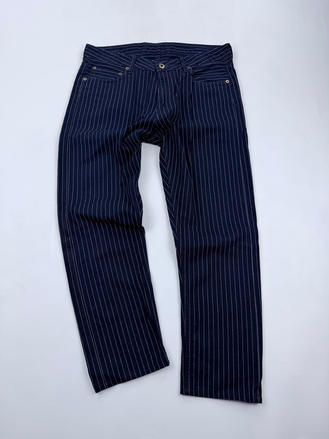 재팬블루 스트라이프 데님 와바시 데님 팬츠 상품이미지2