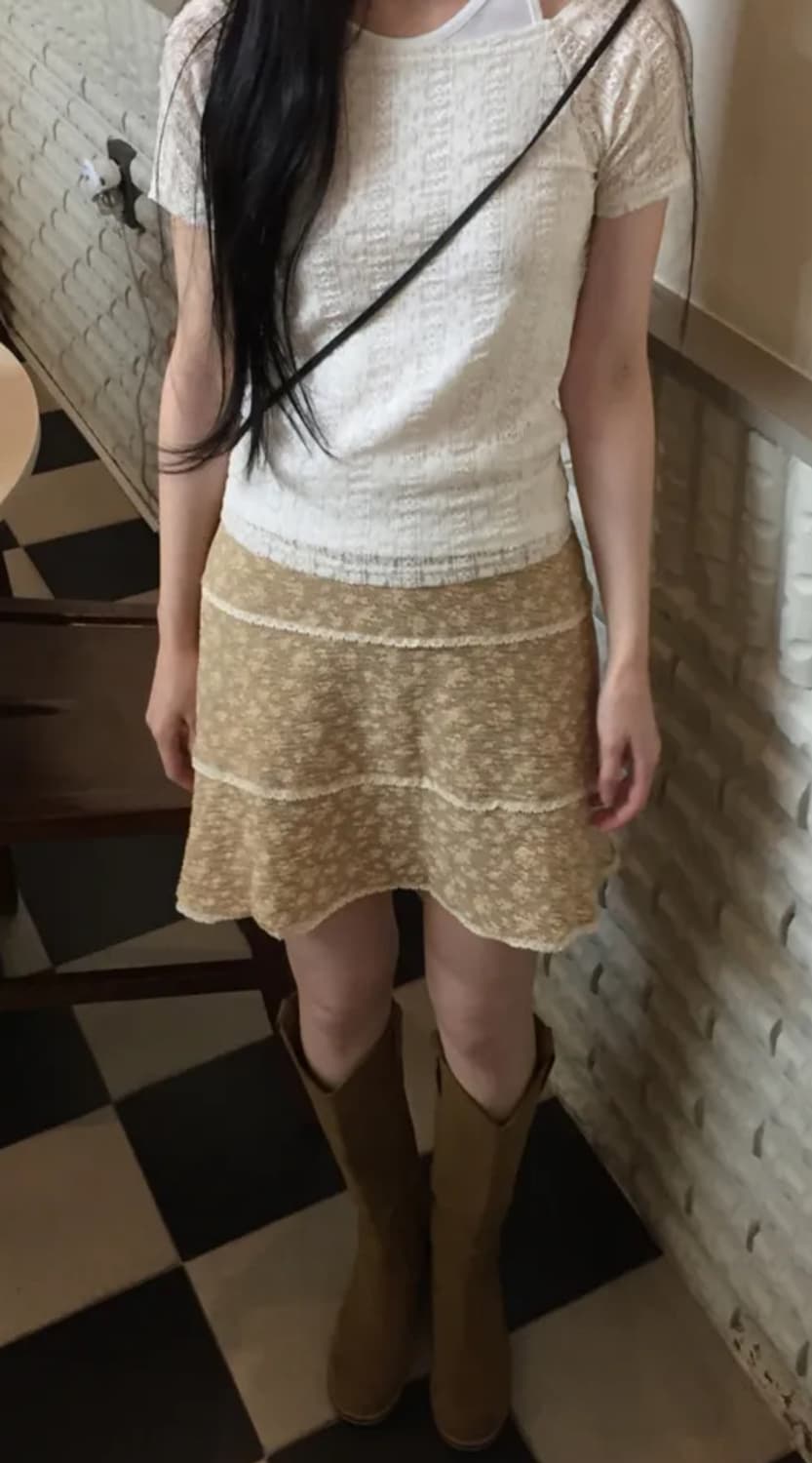 레이스 플라워 스커트 상품이미지2