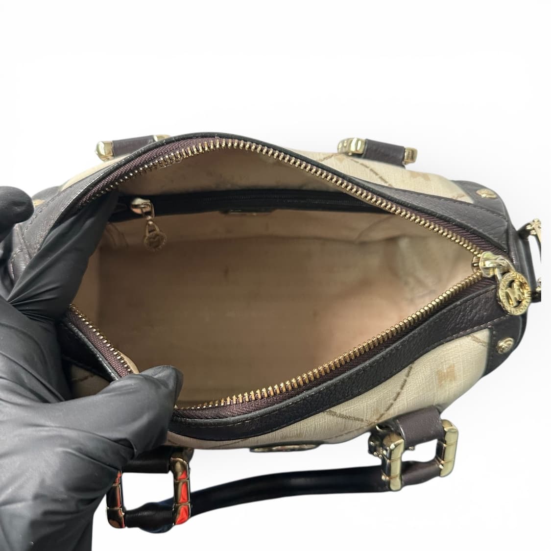 메트로시티 퀼팅 가죽 보스턴 토트백 가방 상품이미지5