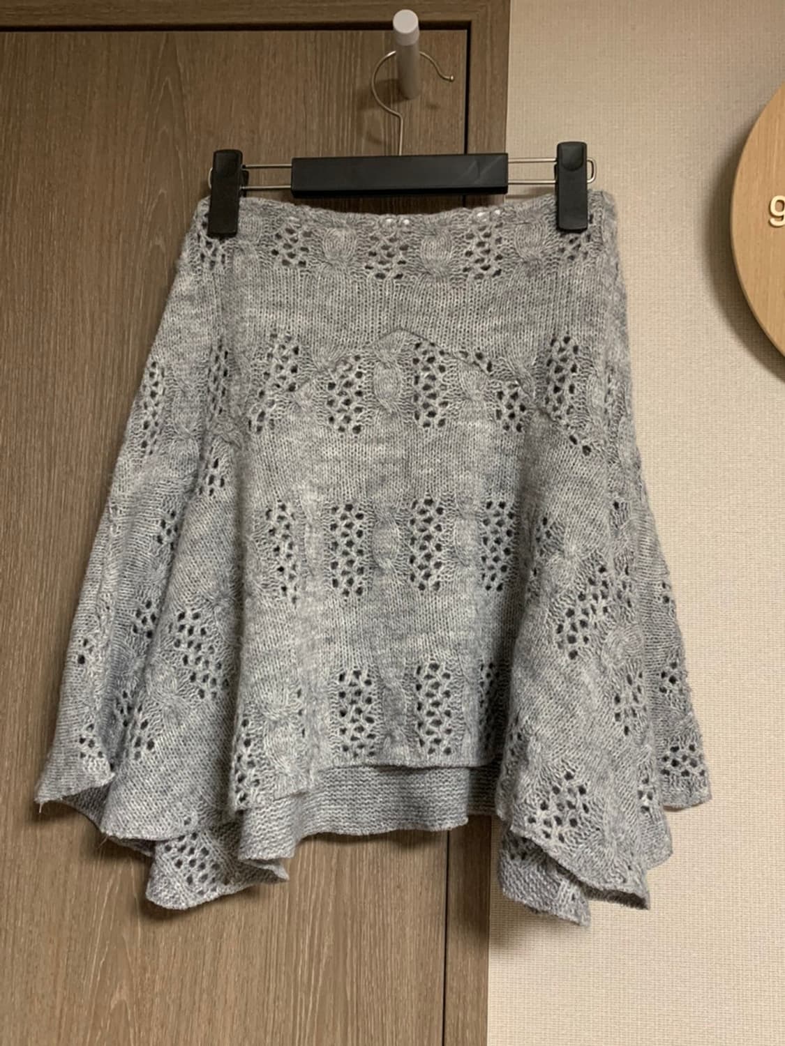 모래하우스 체스 플레어 스커트 그레이 상품이미지3