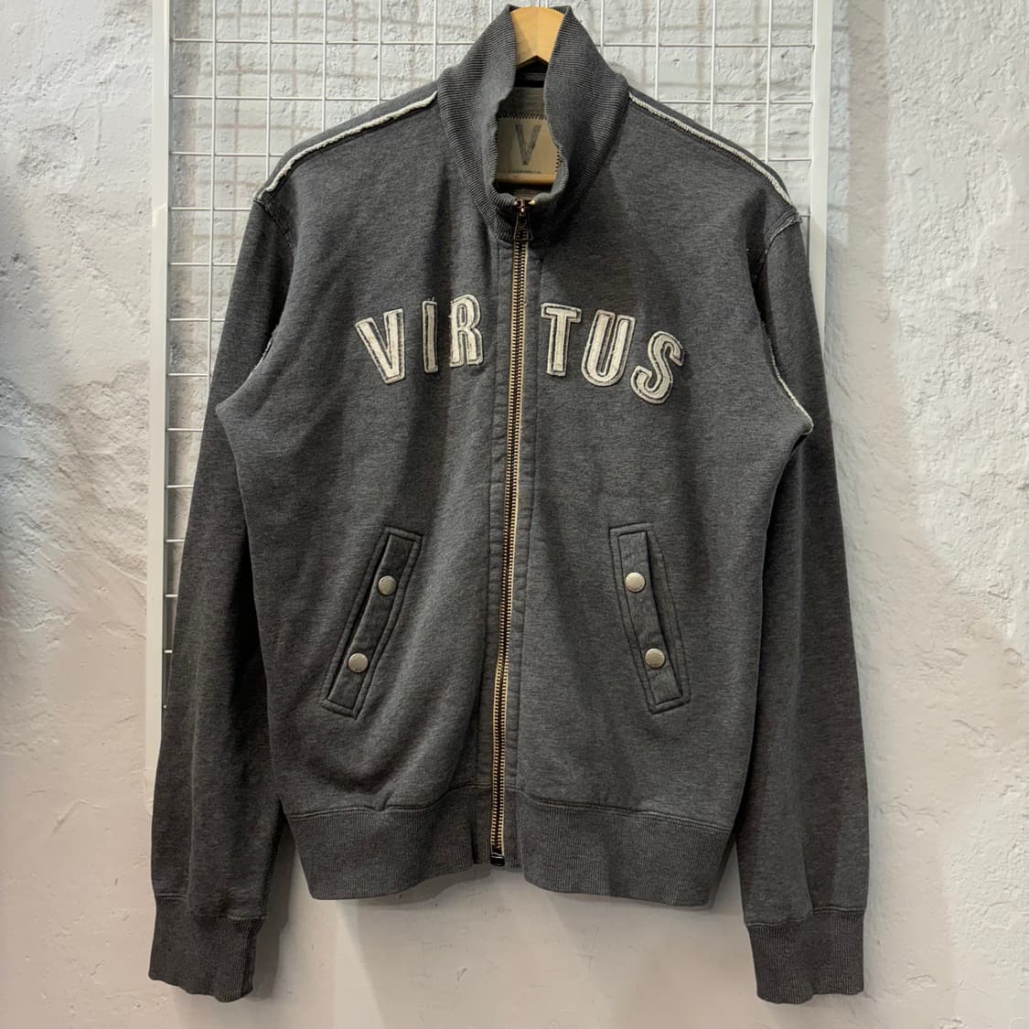 VTG VIRTUS 그레이 집업 자켓 M 상품이미지1