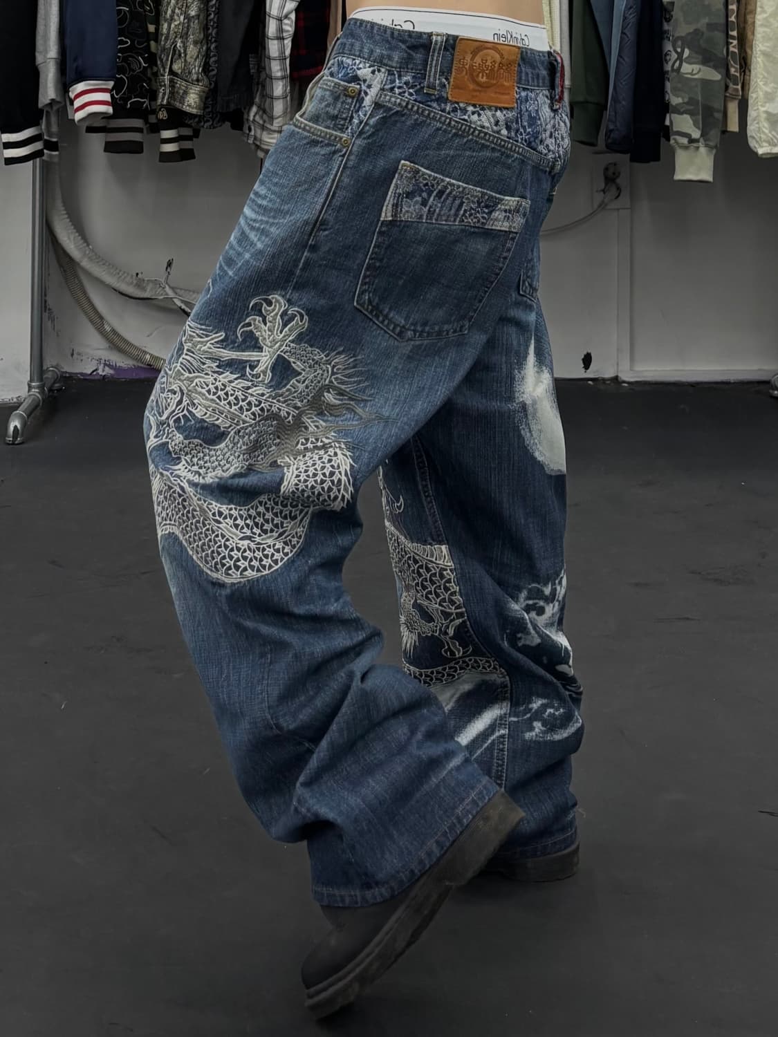 카라쿠리 타마시 오리엔탈 드래곤 데님팬츠 상품이미지6