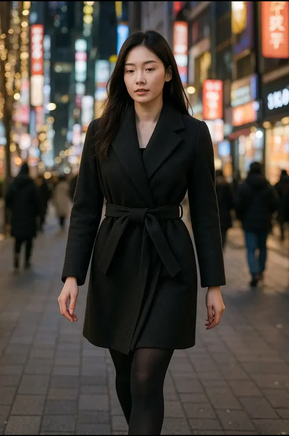 DECO 알파카 울 혼방 벨티드 숄카라 코트 상품이미지1