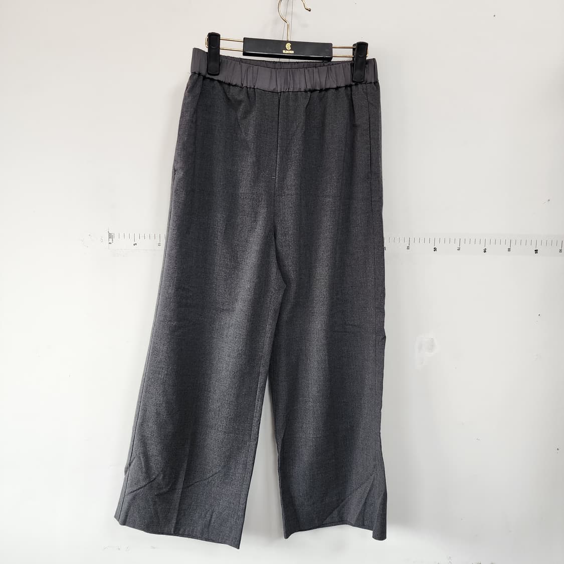 김서영 회색 와이드 밴딩 바지 상품이미지1