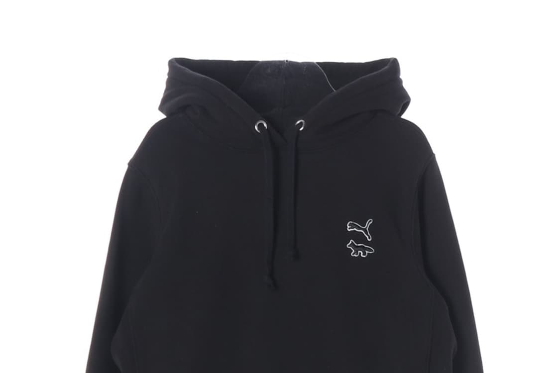 메종키츠네 x 푸마 콜라보 블랙 후드티 S 상품이미지3