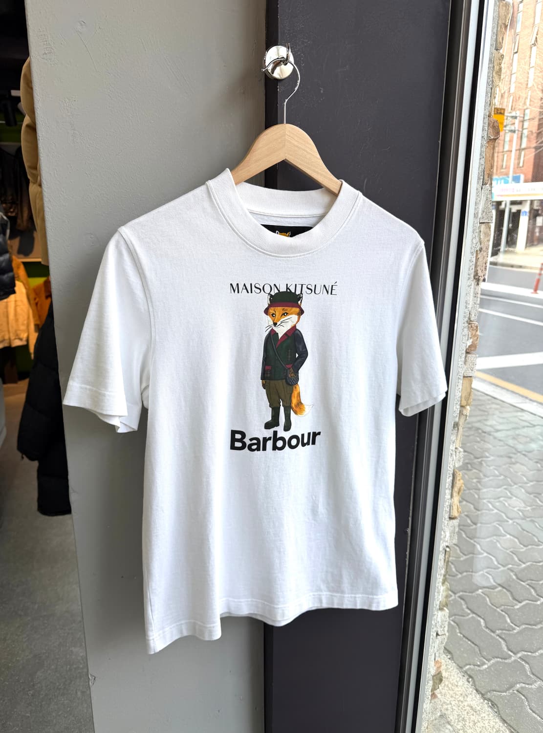 S/ 메종키츠네 X 바버 23FW 폭스 반팔 상품이미지3