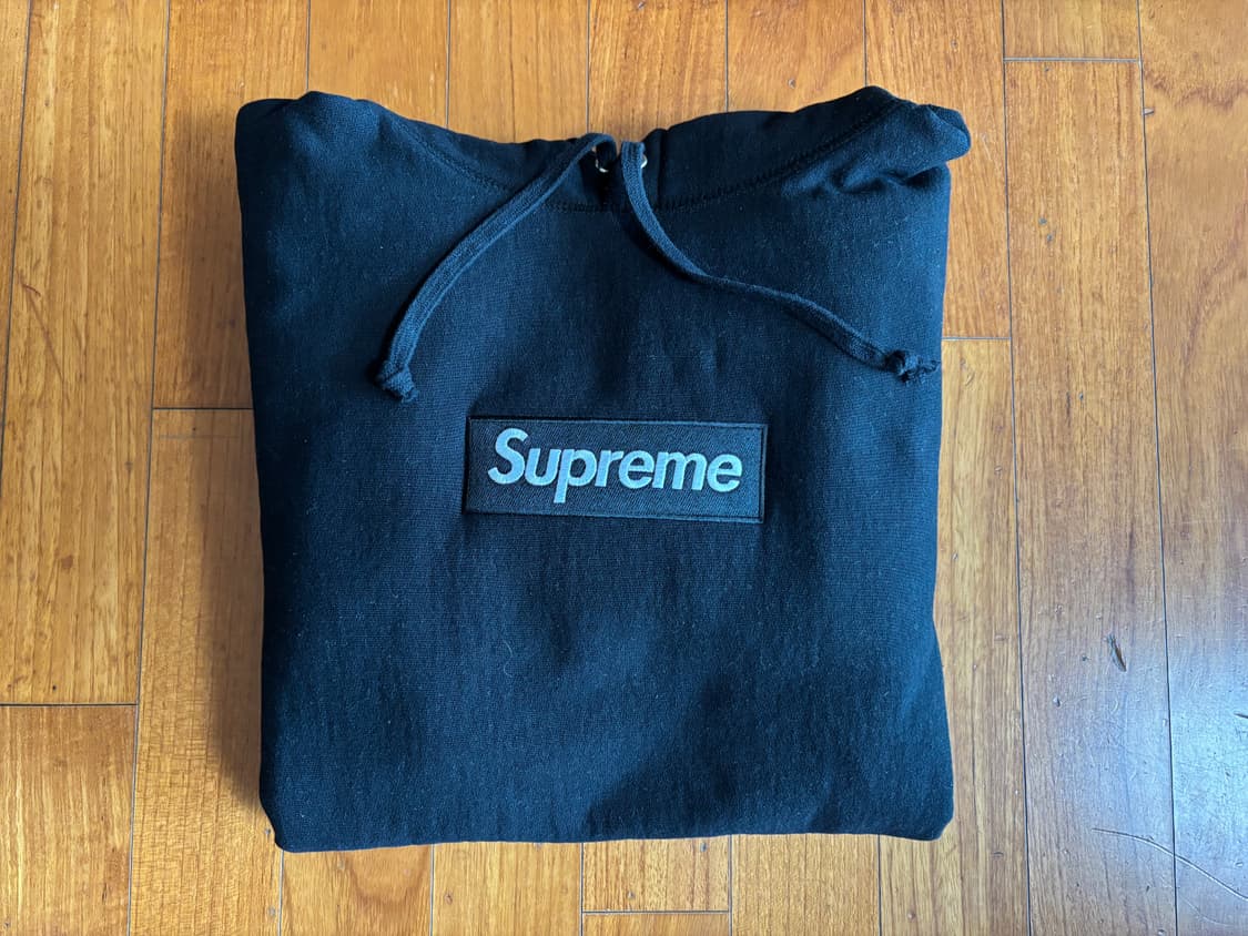 [M]16FW 슈프림 박스로고 후드 검흰 상품이미지2