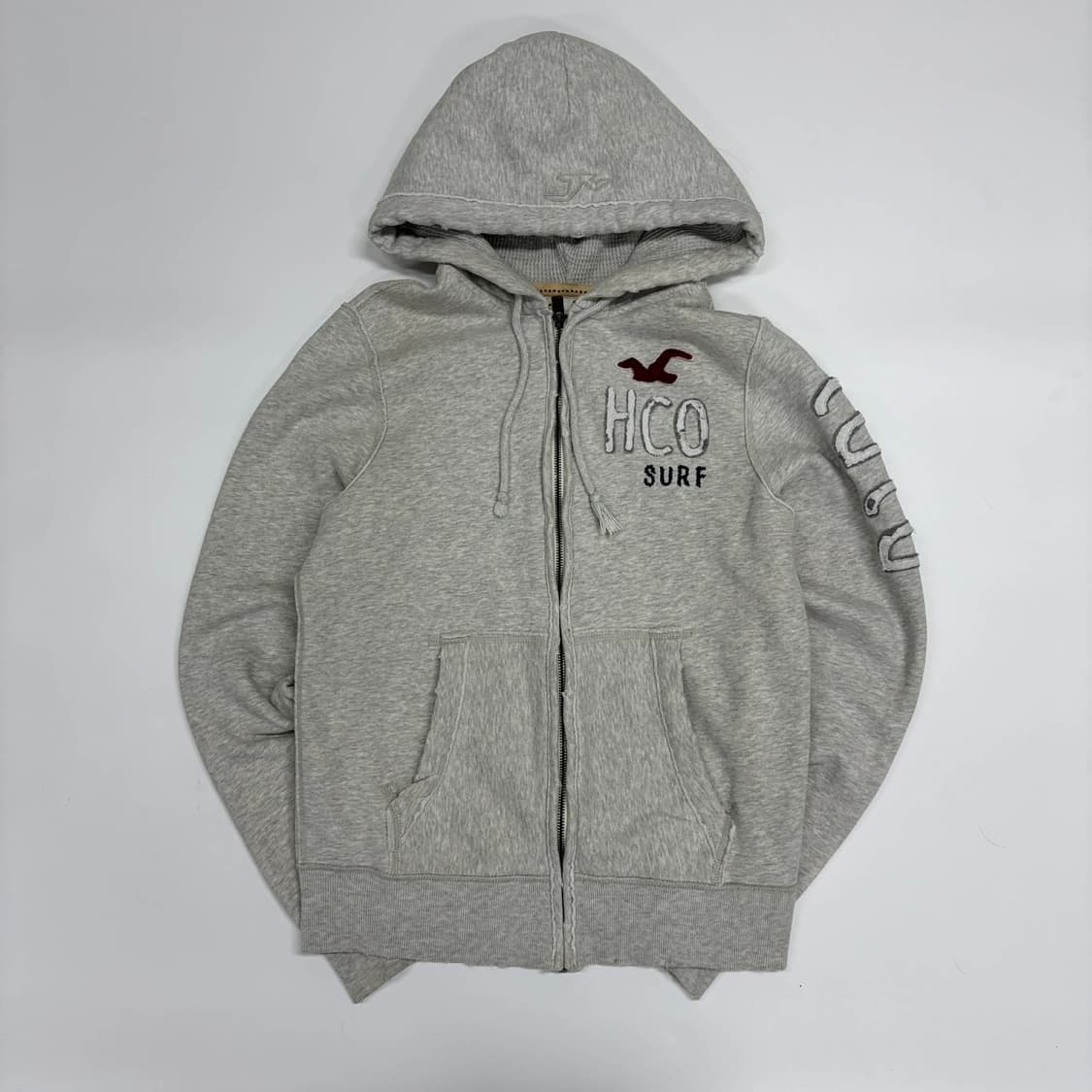 홀리스터 y2k 연그레이 올드스쿨 스웻 후드집업 희귀져지(S) 상품이미지2