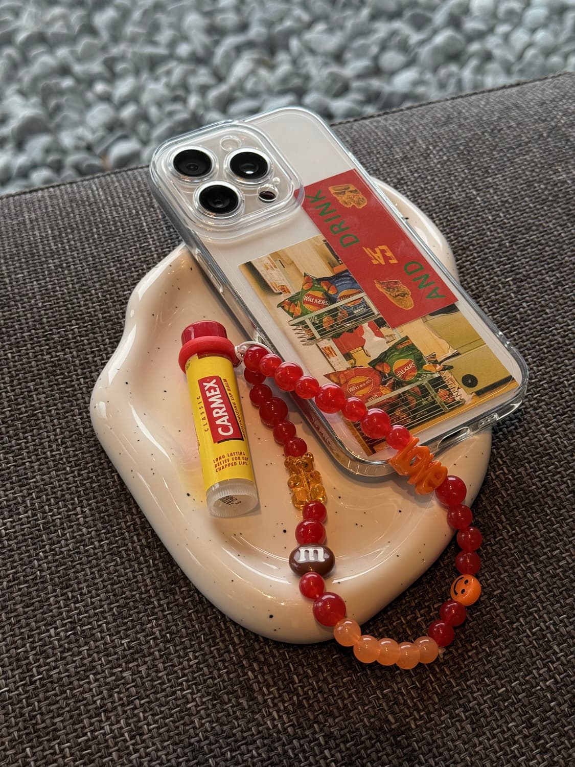 gesumchure 키치 비즈 립밤 키링 💛 (립밤 랜덤 배송) 상품이미지1