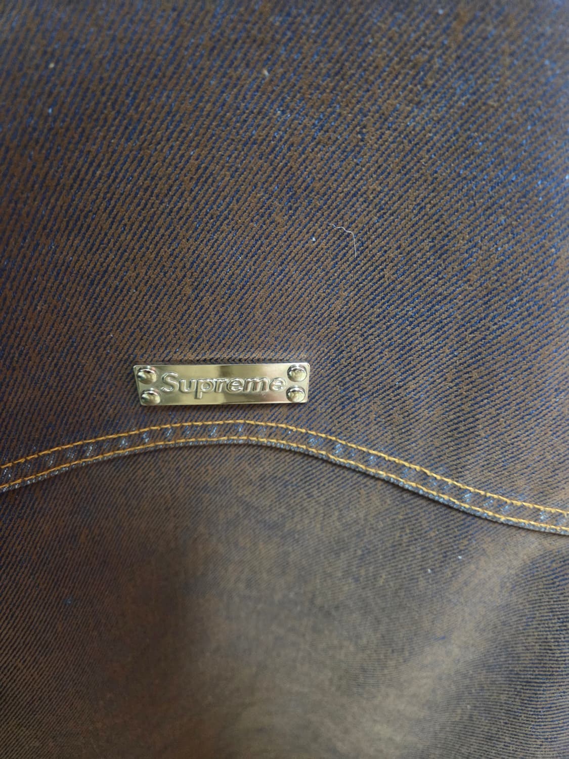 슈프림 플록데님 트러커 자켓 골드 S 상품이미지3