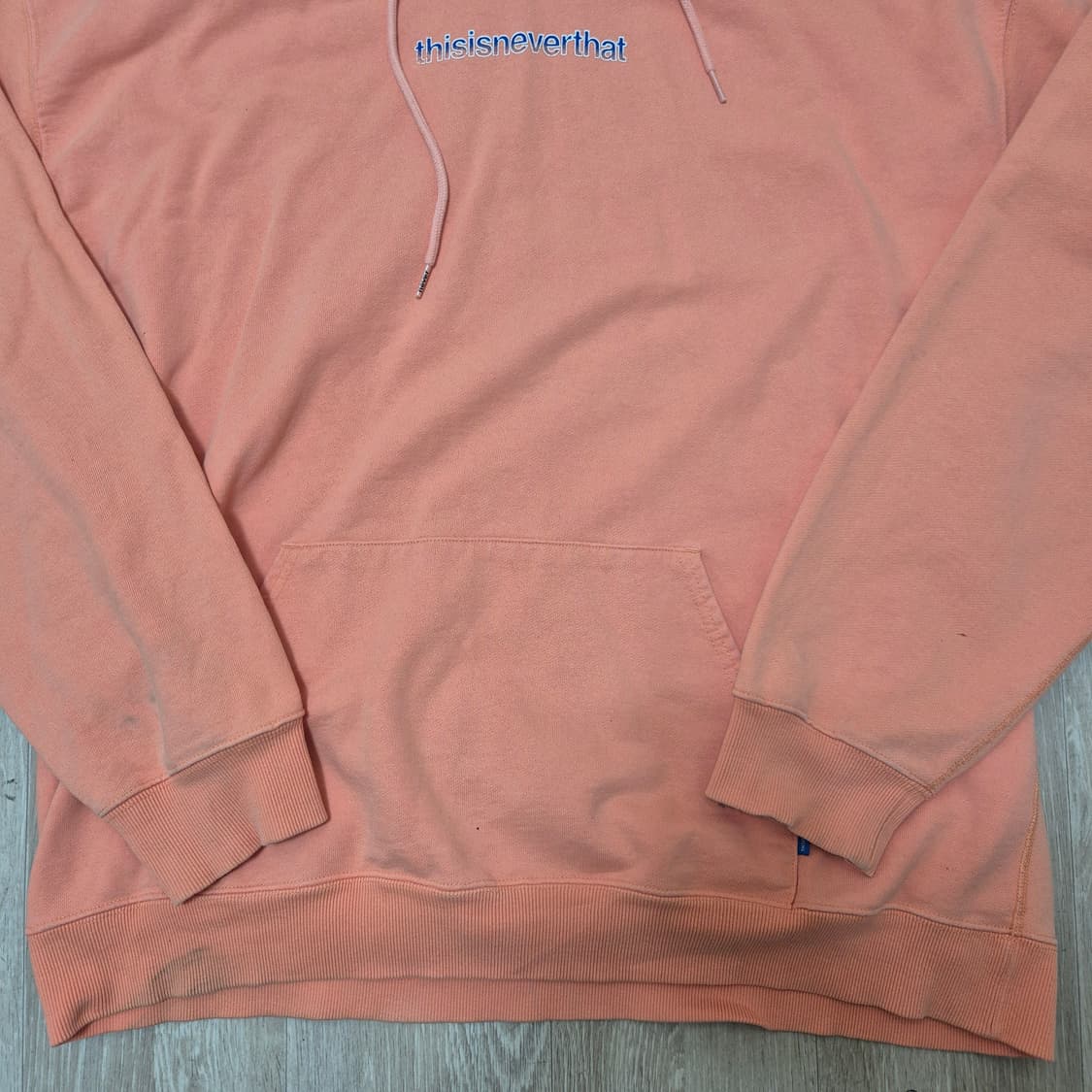 디스이즈네버댓 스몰 나염 로고 코튼 오버핏 후드티 상품이미지3