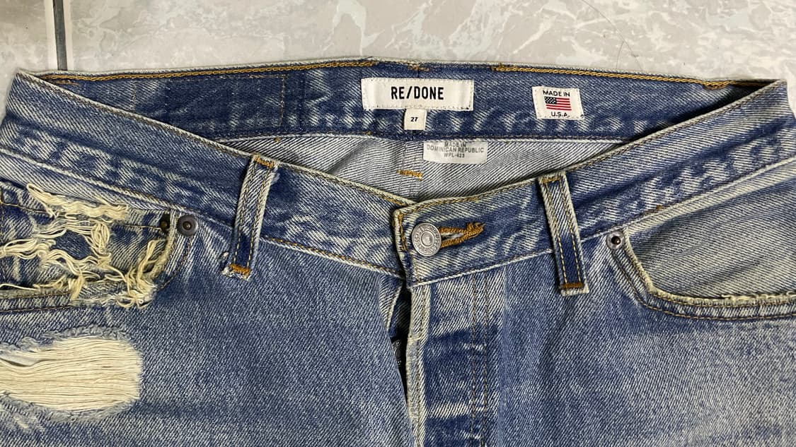 리던 데미지 연청바지 상품이미지3