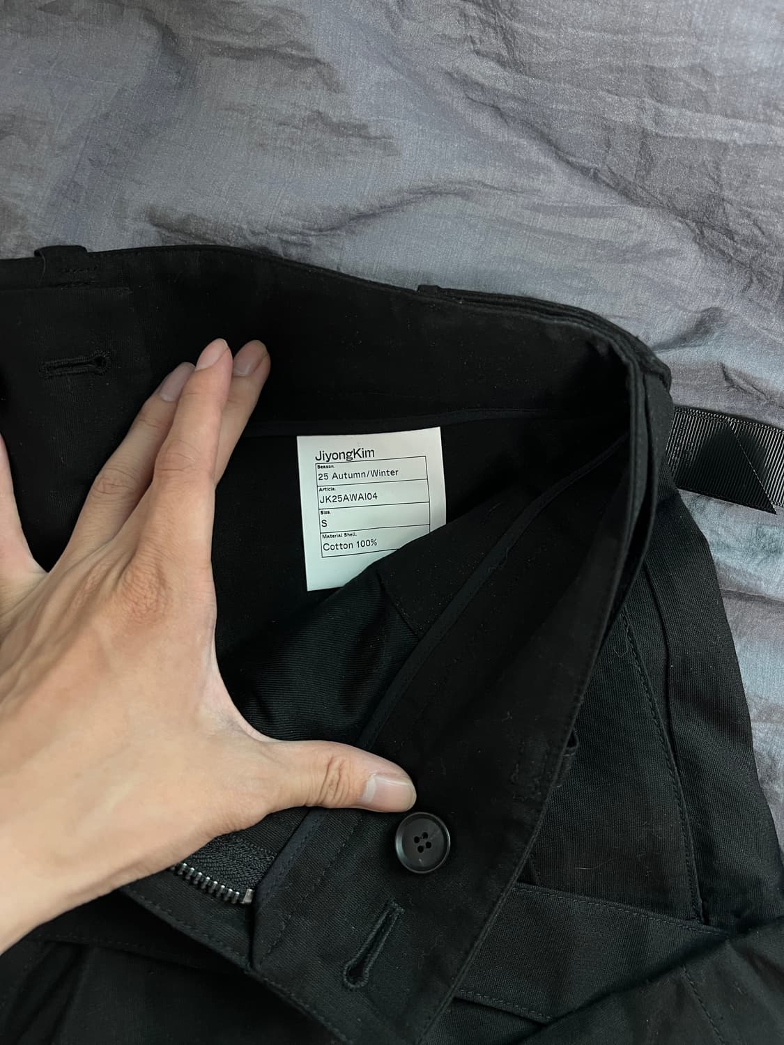 [S] 25AW Jiyongkim 더블 프론트 팬츠 상품이미지5