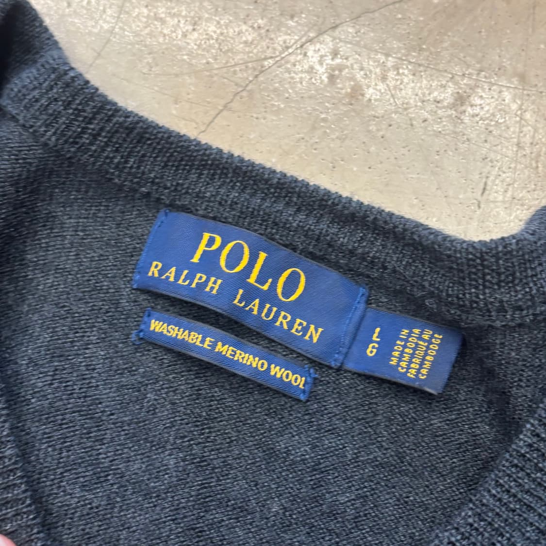 L 폴로랄프로렌 챠콜 메리노 울 니트  상품이미지4