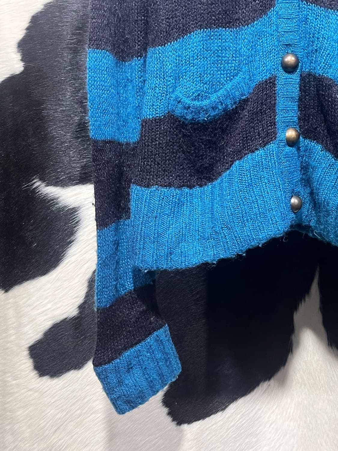 스트라이프 니트 후드 가디건 상품이미지5