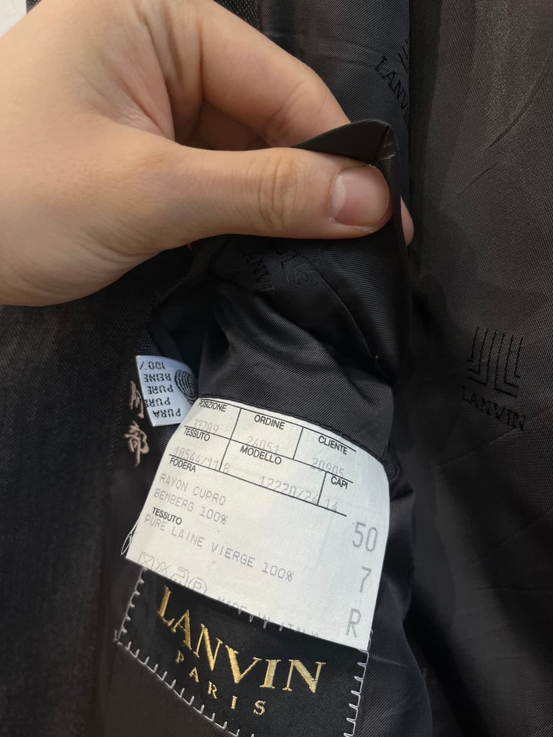 LANVIN 랑방 퓨어울 블레이저 테일러드 자켓 Made in ITALY 상품이미지8