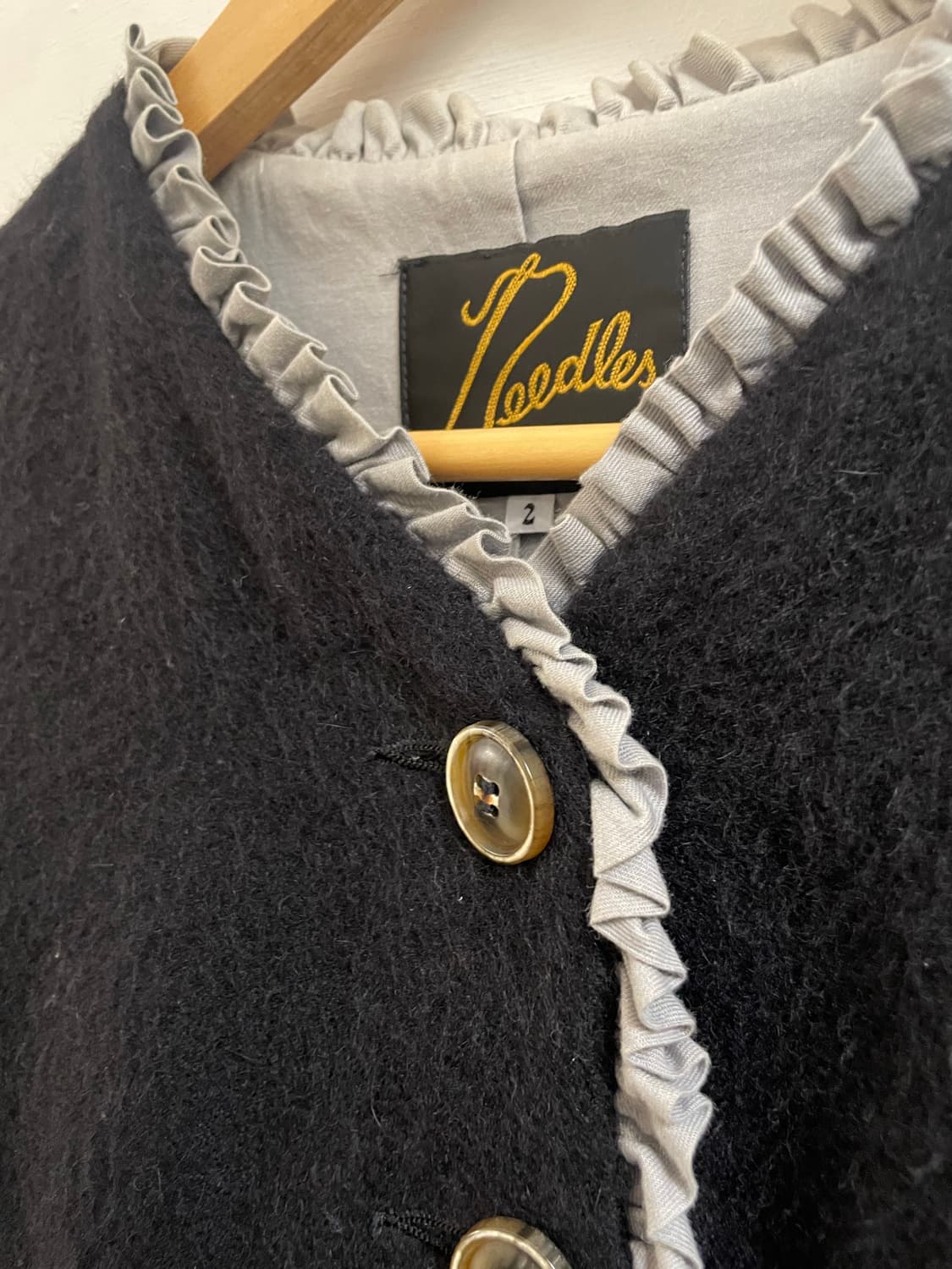 니들스 헤어리 울 프릴 카라리스 자켓 상품이미지5