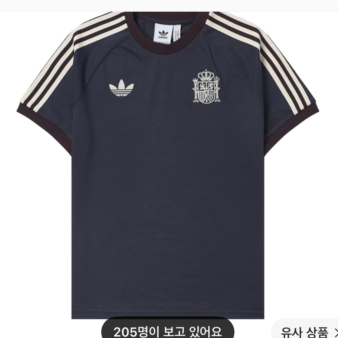 아디다스 스페인 아디컬러 클래식 삼선 티셔츠 쉐도우 네이비 상품이미지1