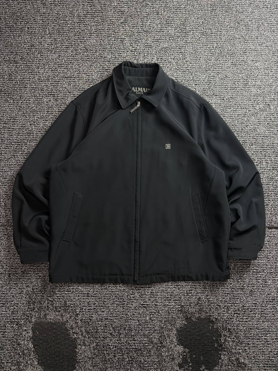 90s 발망 아카이브 블루종 자켓 블랙 3937 상품이미지2