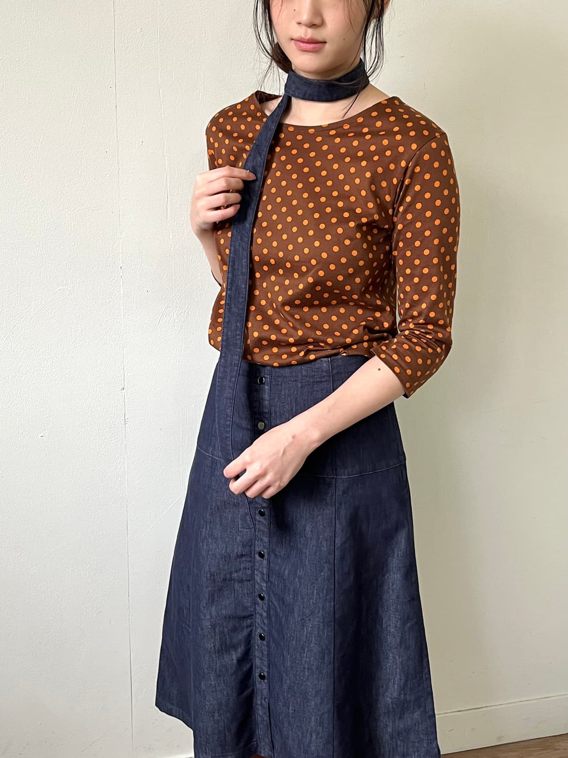 GARE DE LYON 오렌지 도트 탑 상품이미지5