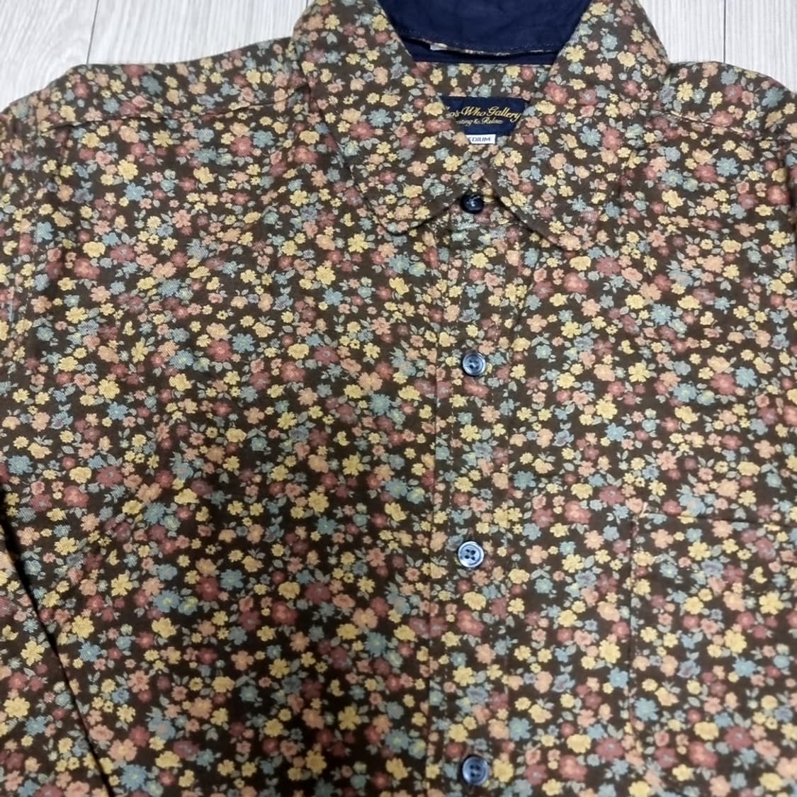 후즈후갤러리 제펜 브라운 플라워 패턴 긴팔 셔츠(95-100) 상품이미지2