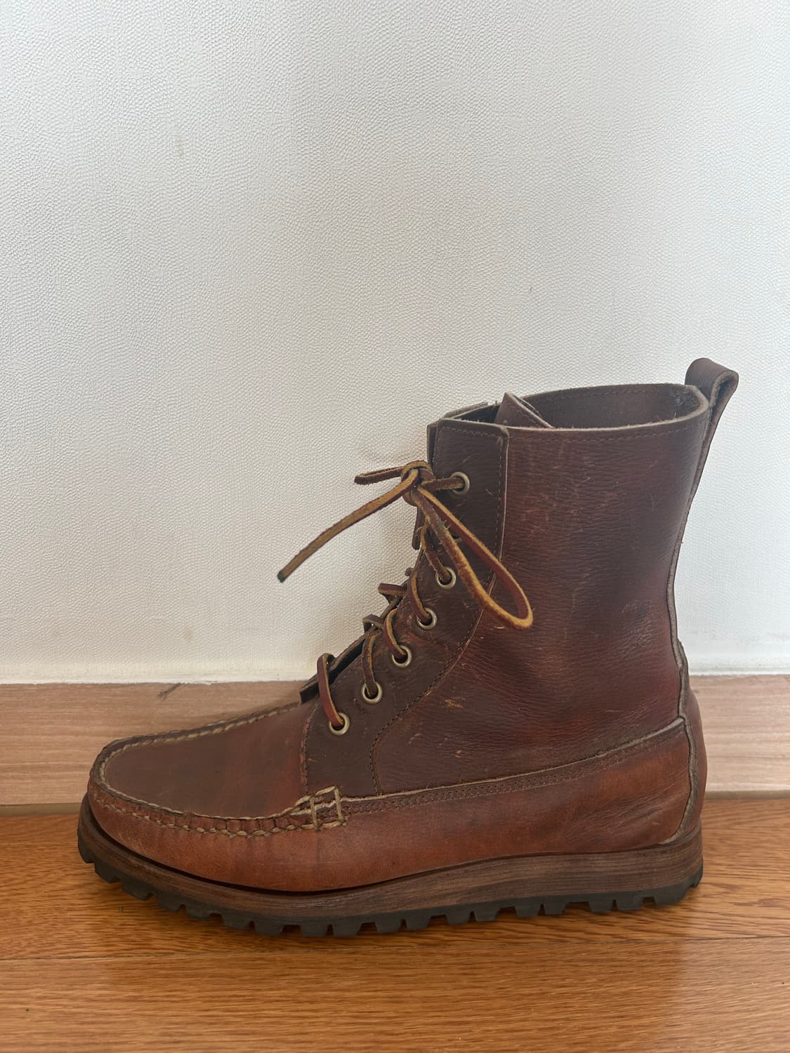 호윈사(Horween) 가죽 빈티지 미국 메이드 워크부츠 상품이미지7