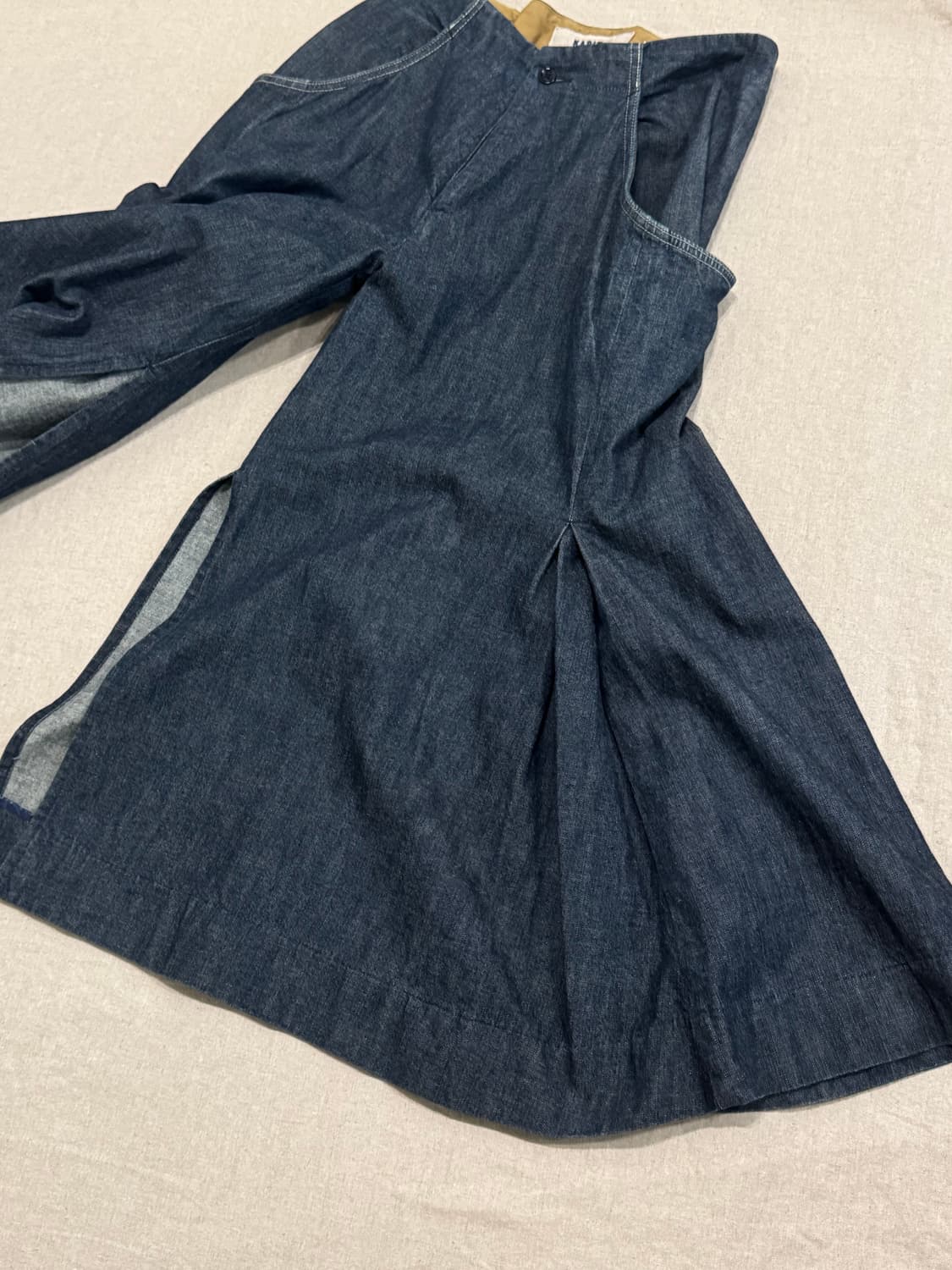 캐피탈 인디고 데님 플리츠 와이드 팬츠 상품이미지6