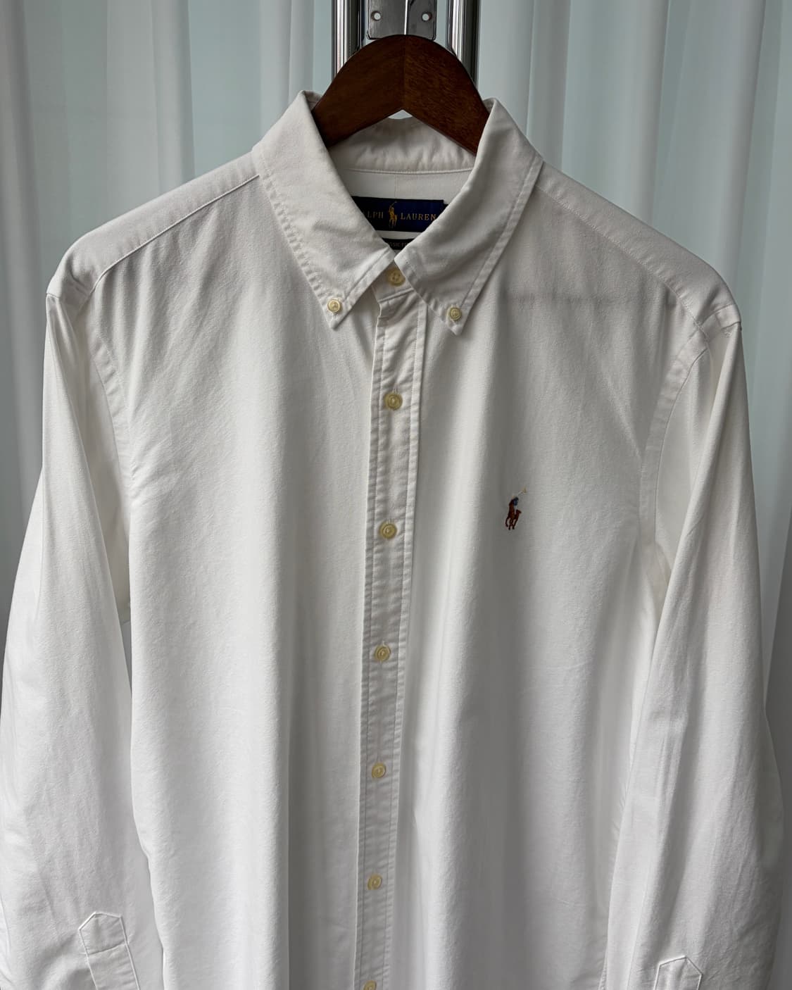 [L]폴로 랄프로렌 클래식핏 화이트 옥스포드 셔츠 상품이미지5