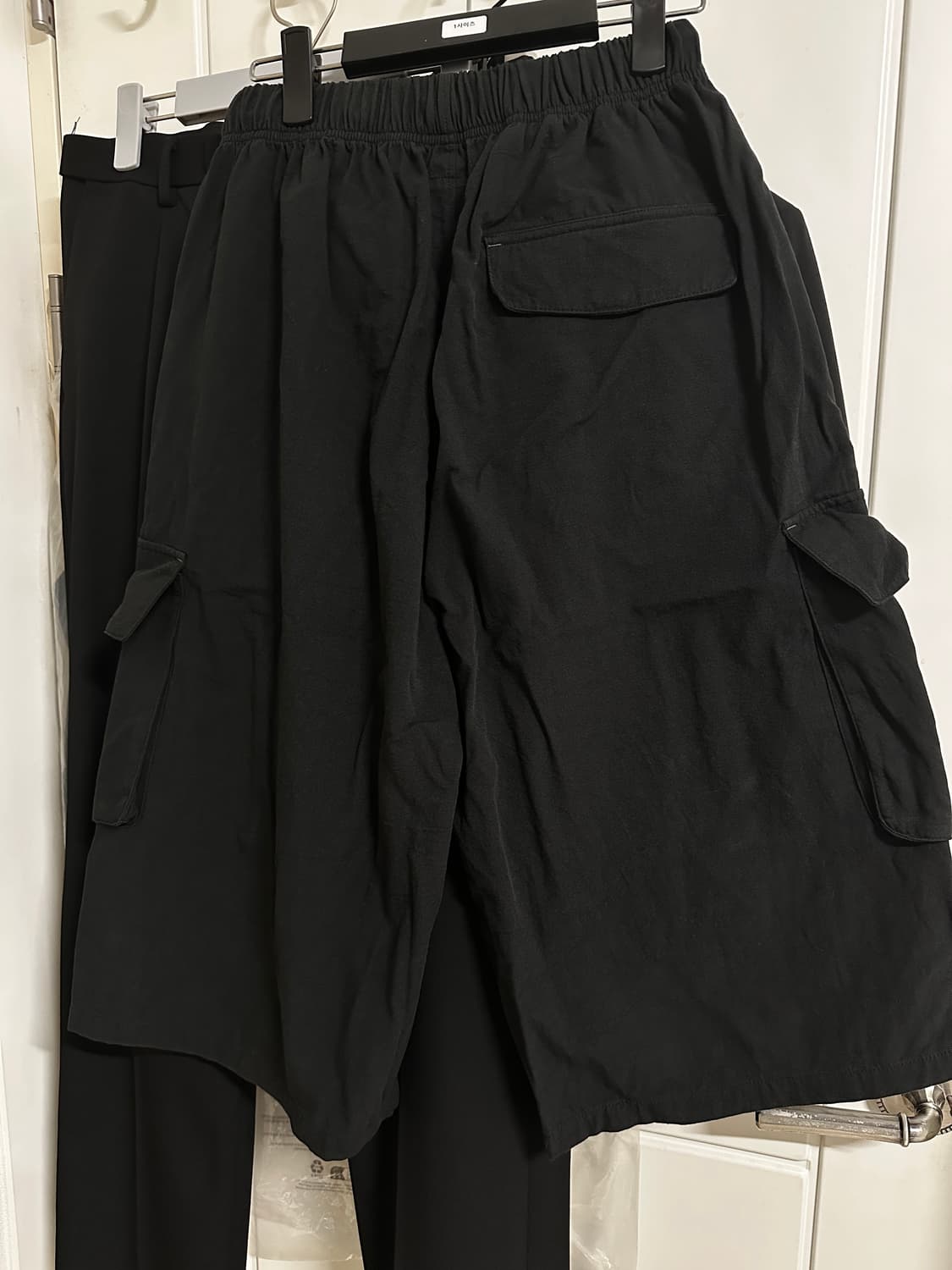 (2) 폴리테루 휴먼인덱스 1/2 카고 팬츠 블랙 상품이미지3