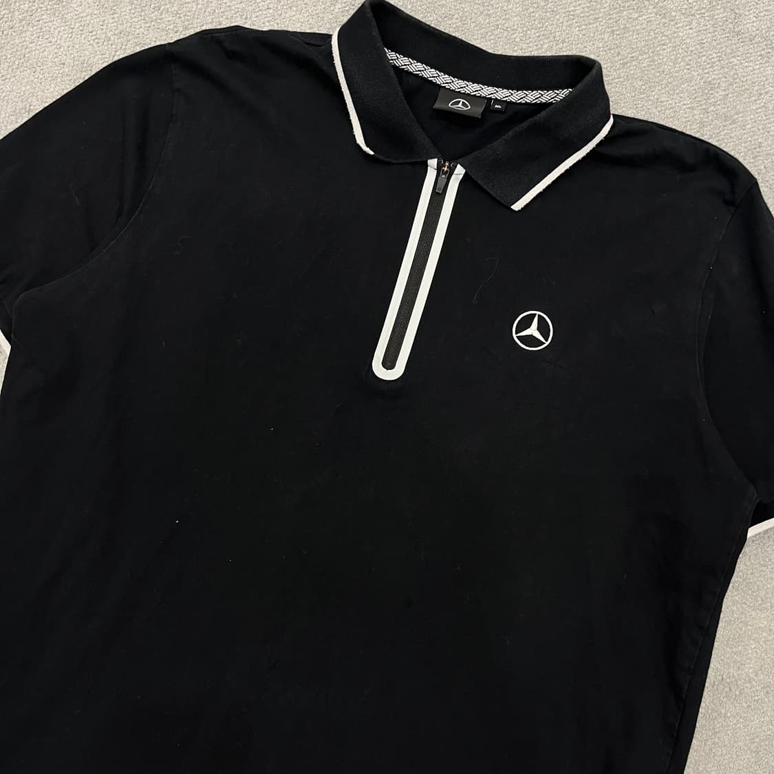 XL 벤츠 집업 반팔 카라 티셔츠 상품이미지2