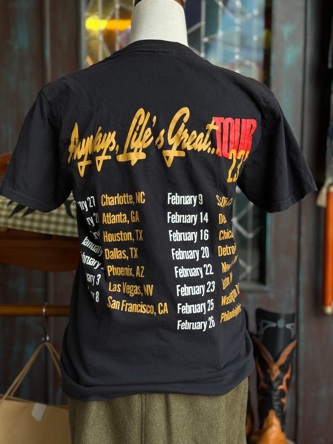 글로릴라 2023 애니웨이, 라이프 그레이트 투어 그래픽 티셔츠 S 상품이미지10