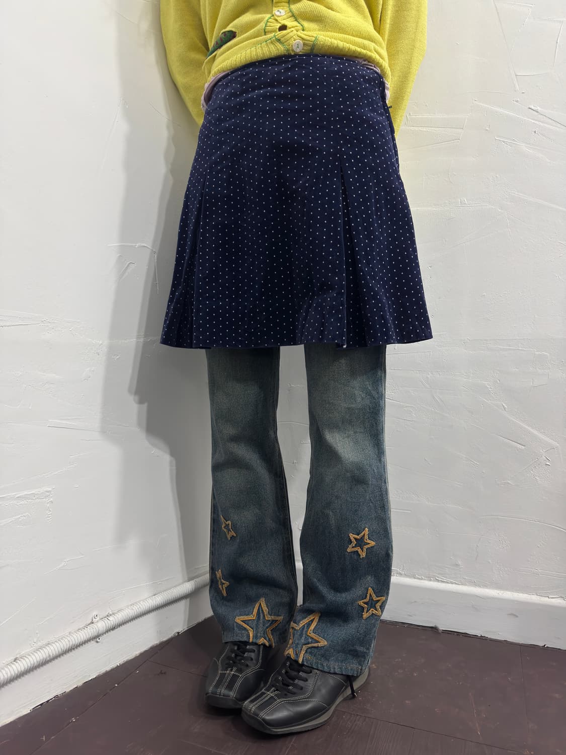 dot velvet mini skirt 상품이미지3