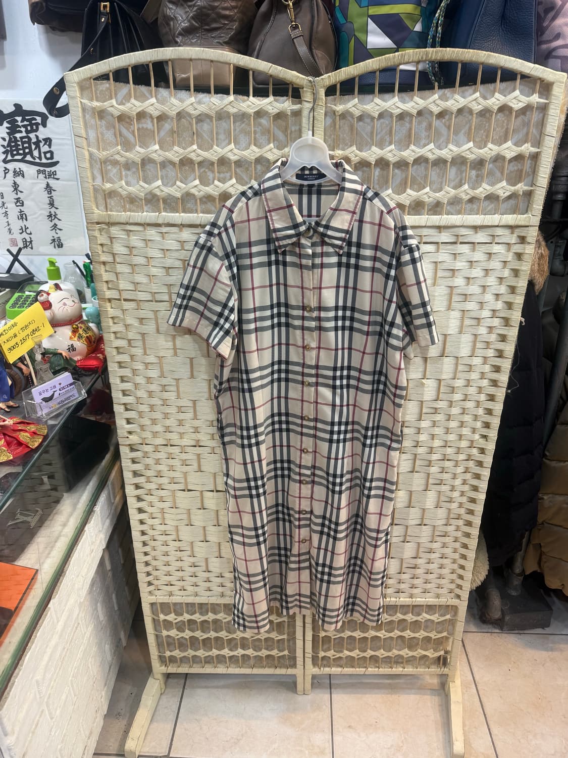 66-77 정품 버버리 노바체크 롱 원피스 팝니다 상품이미지1