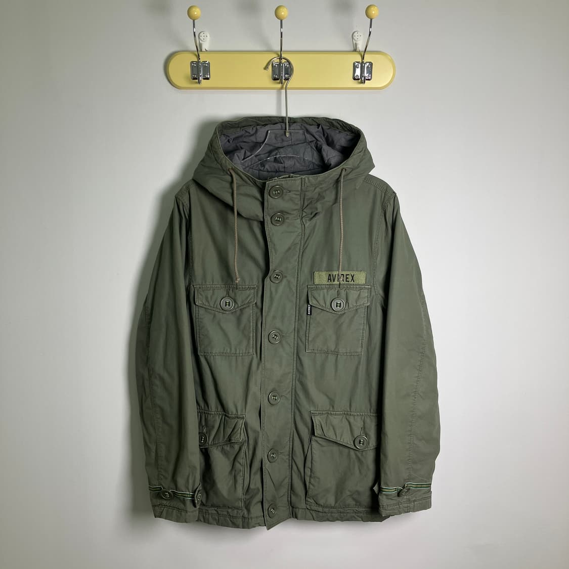 Avirex 아비렉스 카키 후드 필드 자켓 M 상품이미지1