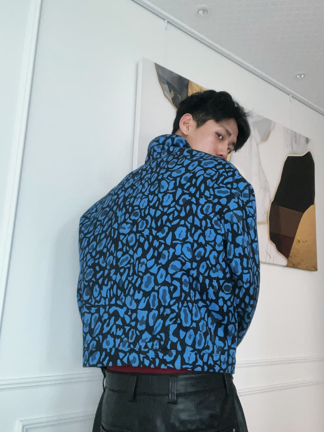 KNOW WAVE 블루 레오파드 자켓 상품이미지6