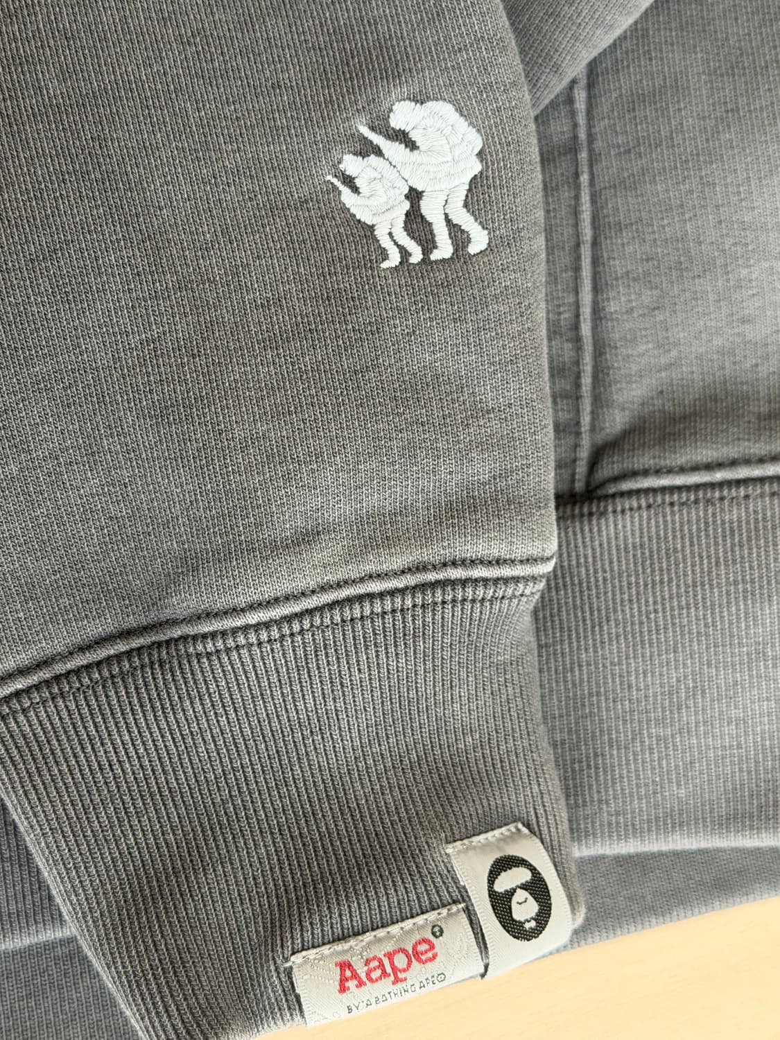 nomanual x aape 차콜 후드집업 M 상품이미지7