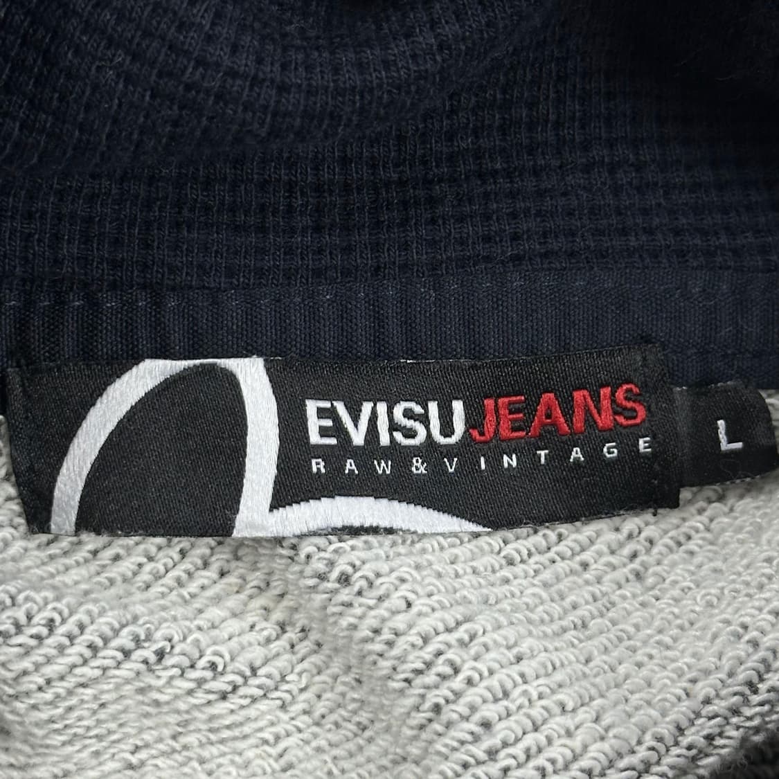 EVISU 에비수 y2k 후드티 그레이 L 상품이미지5