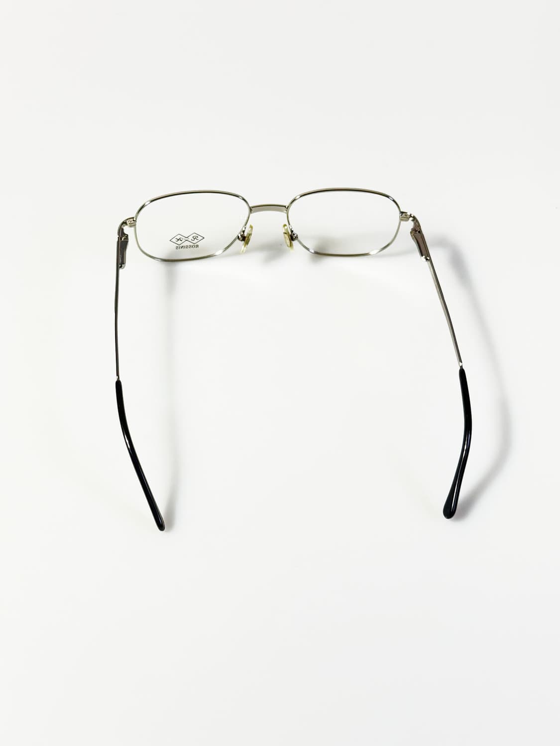 90s ROSSINIS 실버 메탈 슬림 스퀘어 빈티지 안경 상품이미지5