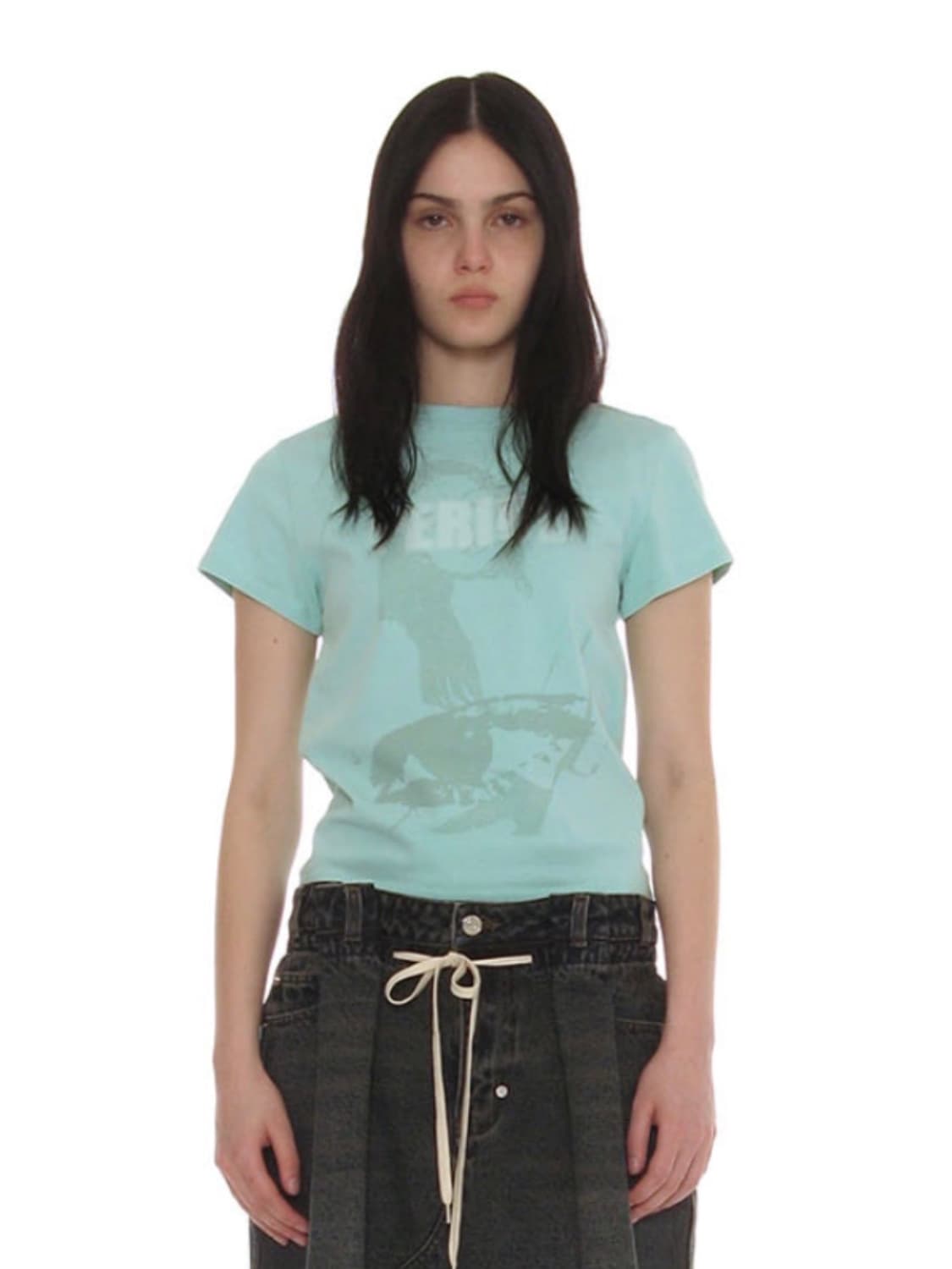 파르티멘토 우먼 PERIOD PRINTED TEE_SKY 상품이미지1