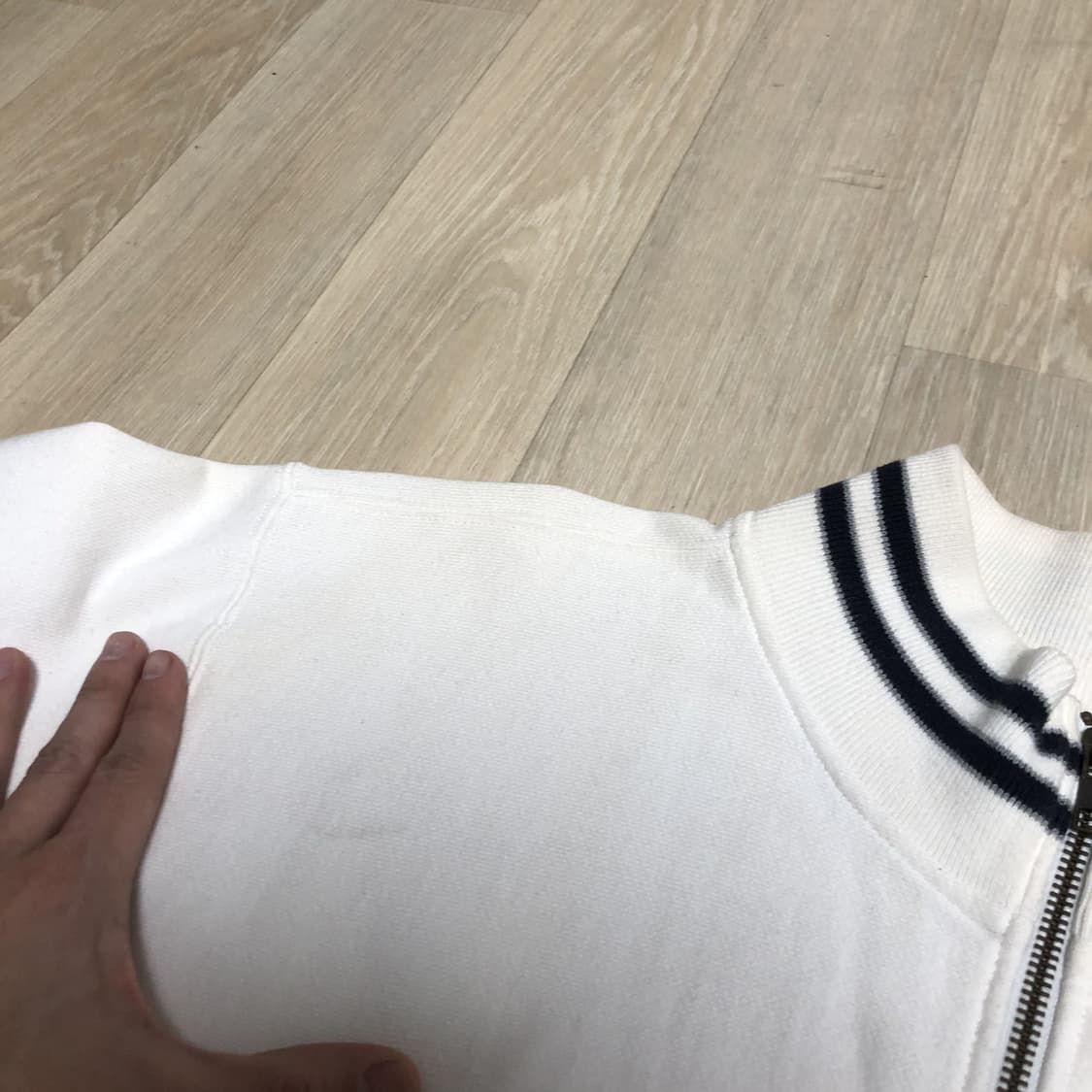 (L) 챔피언 재팬 Champion JP 리버스위브 풀집업 자켓 화이트 상품이미지4