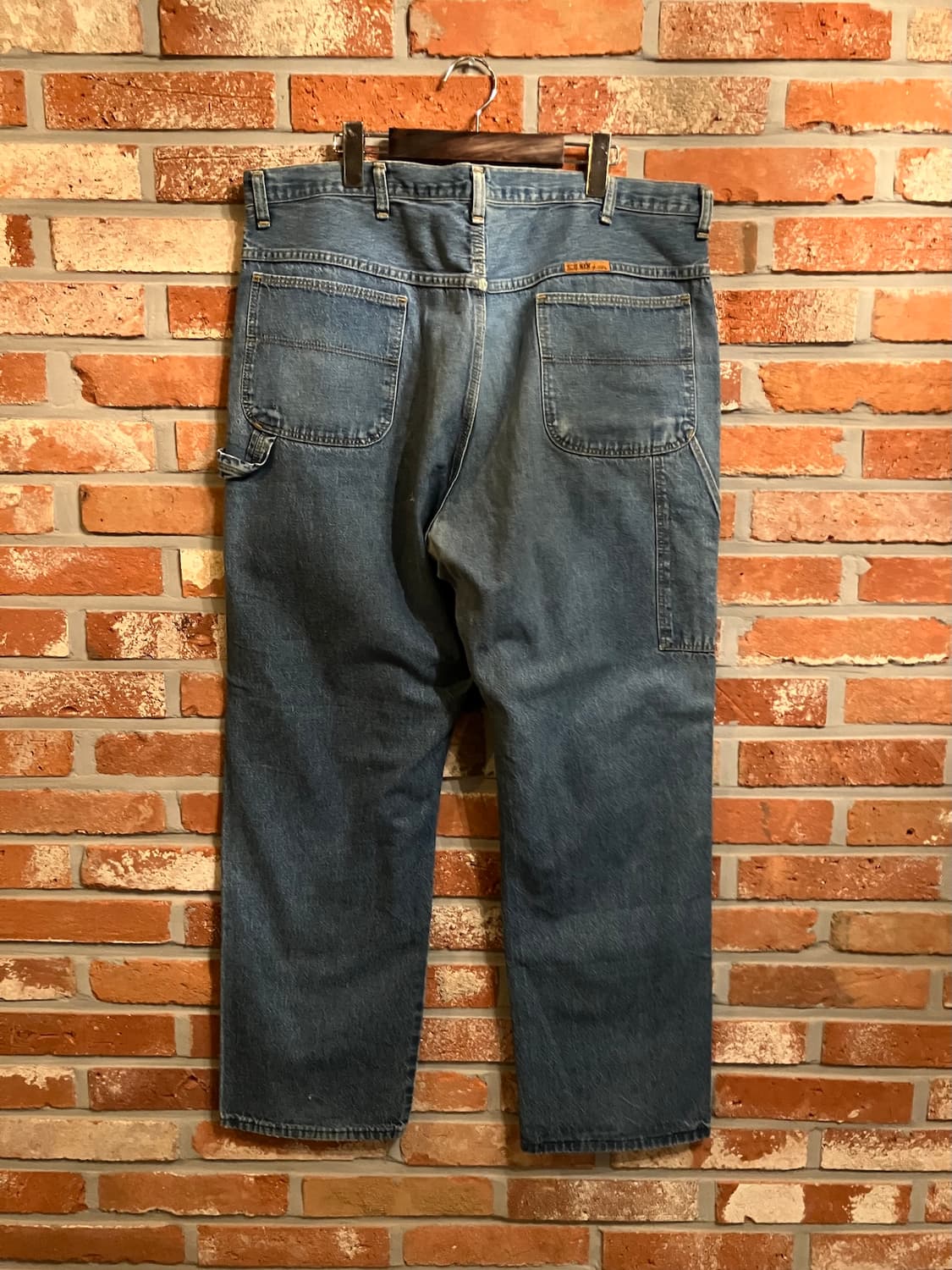 70s USA 빈티지 랭글러 빅밴 데님 카펜터 팬츠 상품이미지5