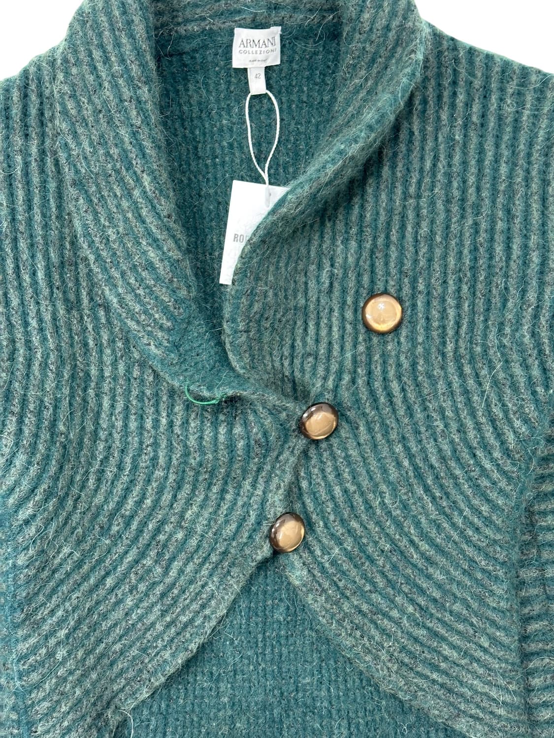 아르마니 콜레지오니 숄 버튼 니트 가디건 상품이미지3