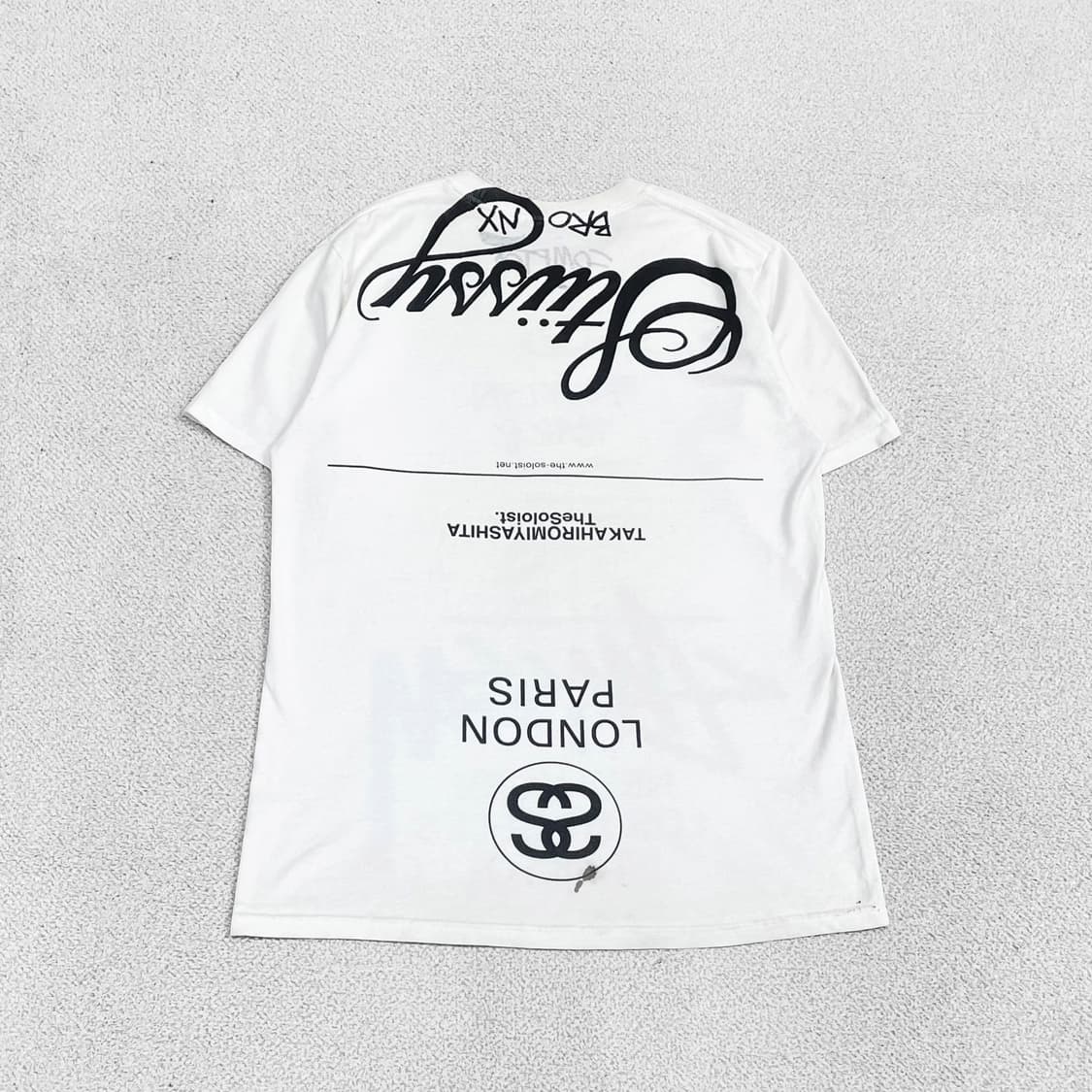 스투시 Stussy x 솔로이스트 반팔티 화이트 상품이미지2